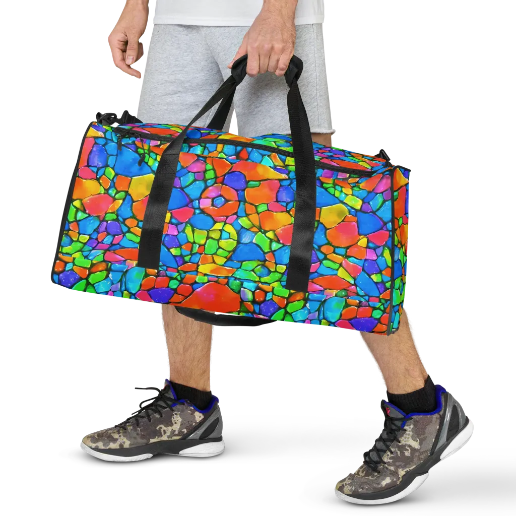 Prismatic Mosaic on Duffle Bag — Front
