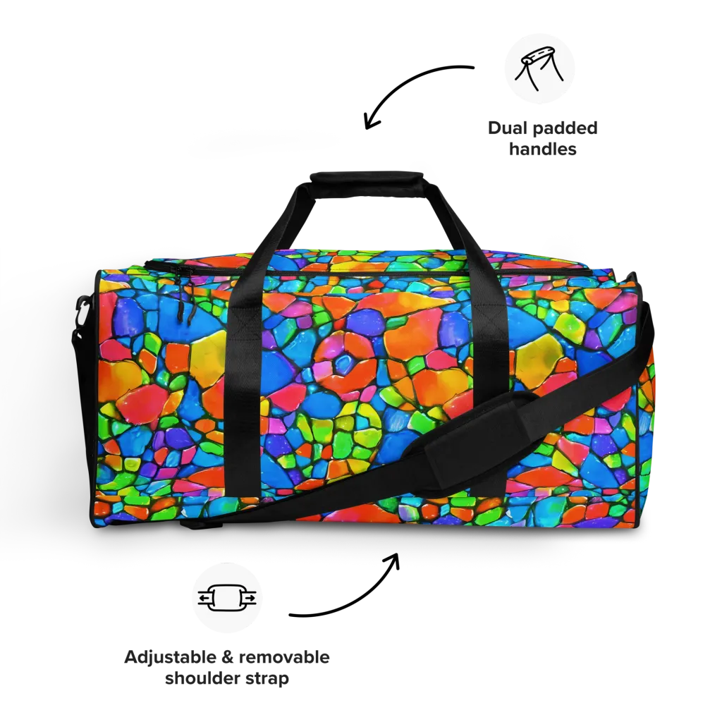 Prismatic Mosaic on Duffle Bag — Front