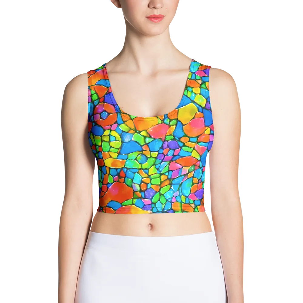 Prismatic Mosaic on Crop Top — Front