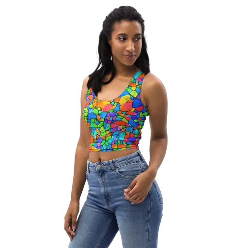 Prismatic Mosaic on a Crop Top