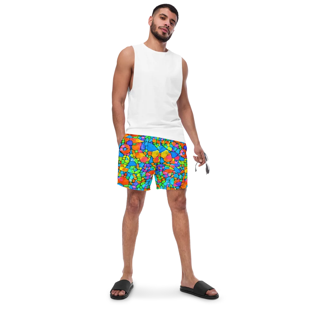 Prismatic Mosaic on Swim Trunks — Front
