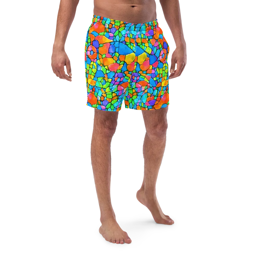 Prismatic Mosaic on Swim Trunks — Front