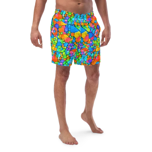 Prismatic Mosaic on a Swim Trunks