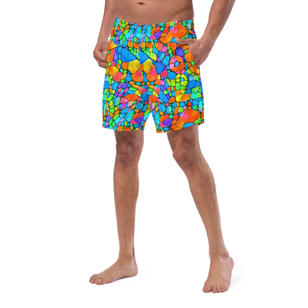 Prismatic Mosaic on Swim Trunks — Left Front