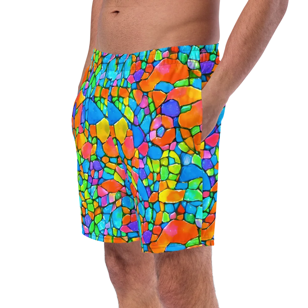 Prismatic Mosaic on Swim Trunks — Left Front