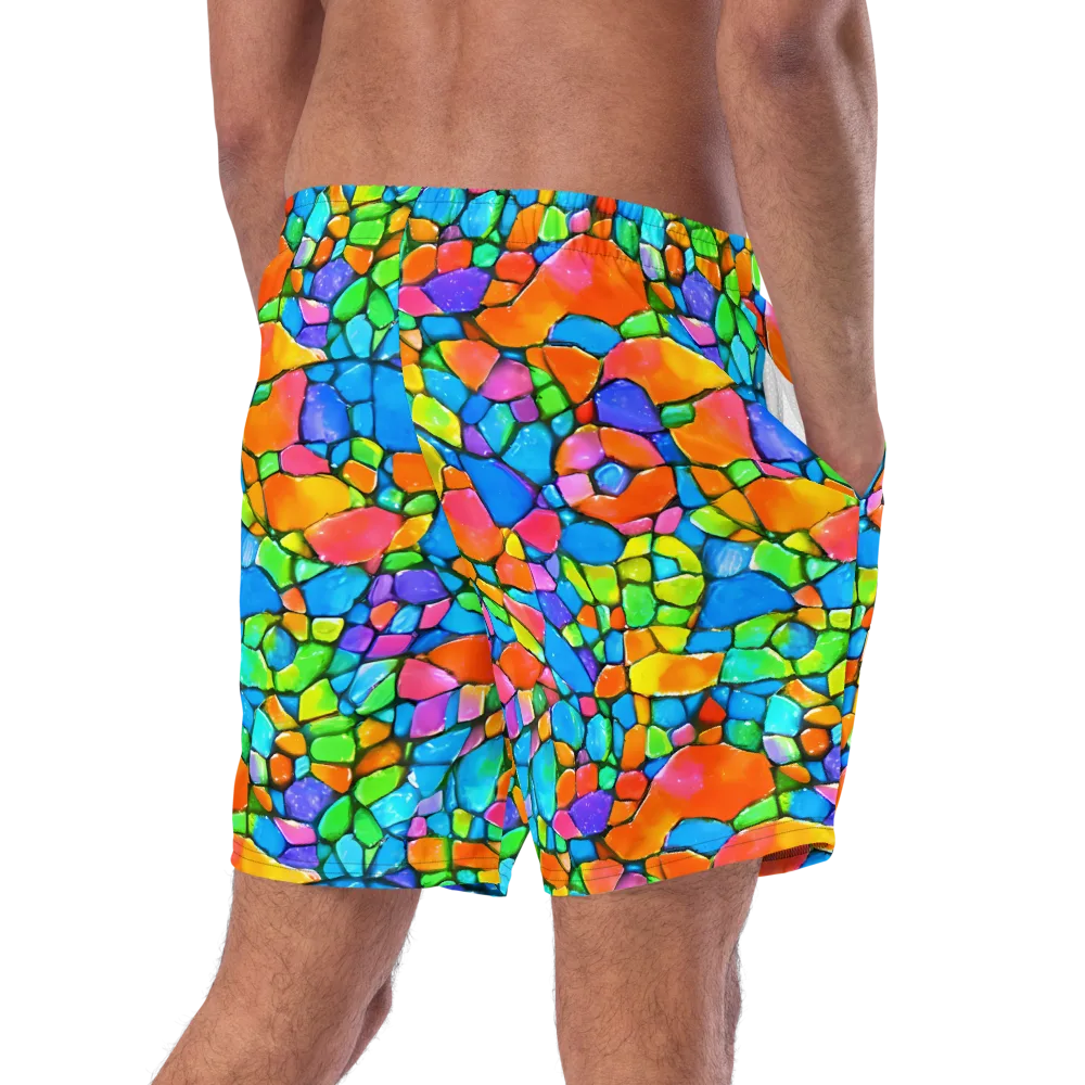 Prismatic Mosaic on Swim Trunks — Right Back