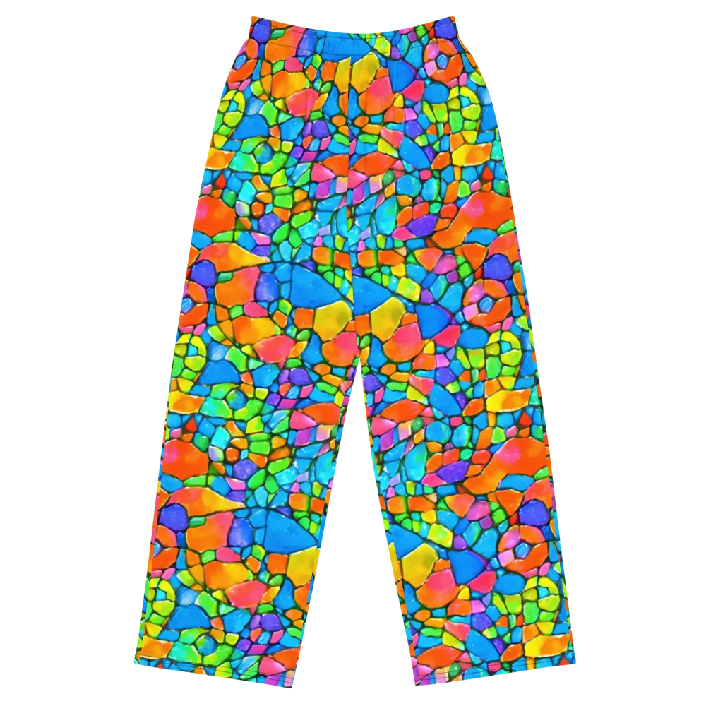 Prismatic Mosaic on Wide-Leg Pants — Front