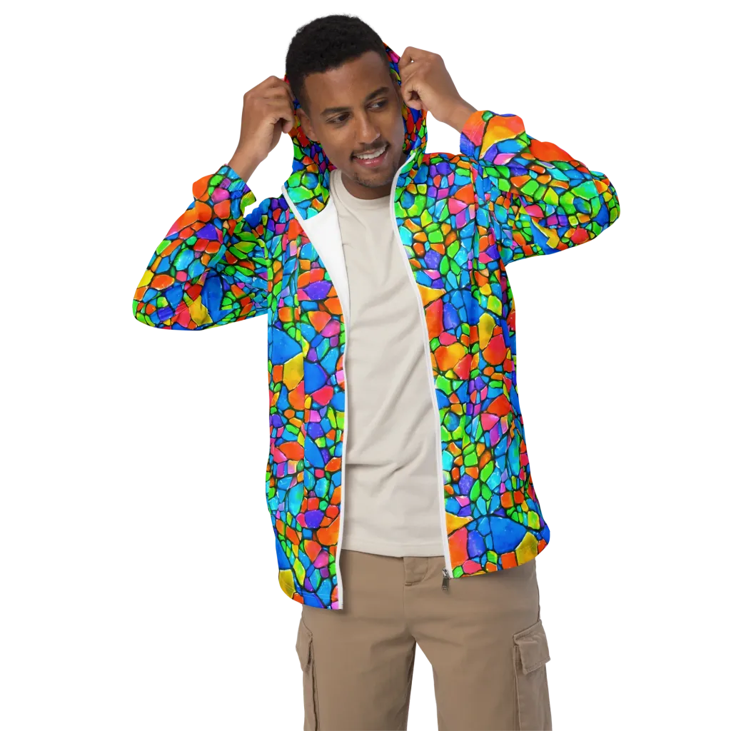 Prismatic Mosaic on Men's Windbreaker — Front