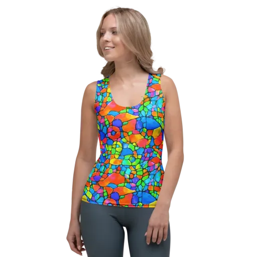 Prismatic Mosaic on a Women's Tank Top