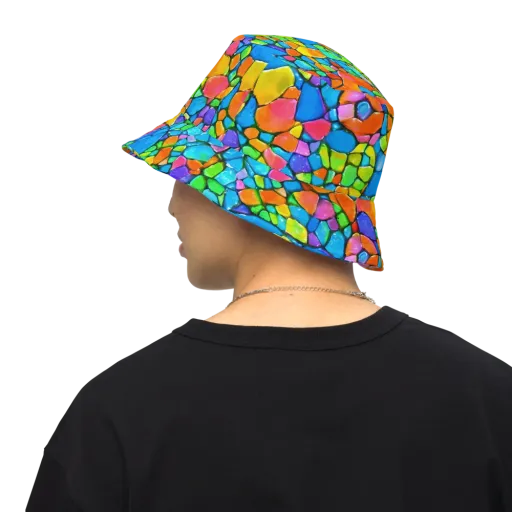 Prismatic Mosaic on a Reversible Bucket Hat
