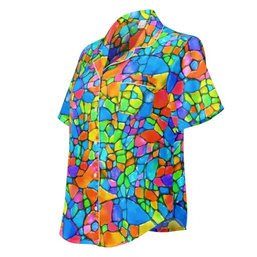 Prismatic Mosaic on a Women's Short Sleeve Pajama Top