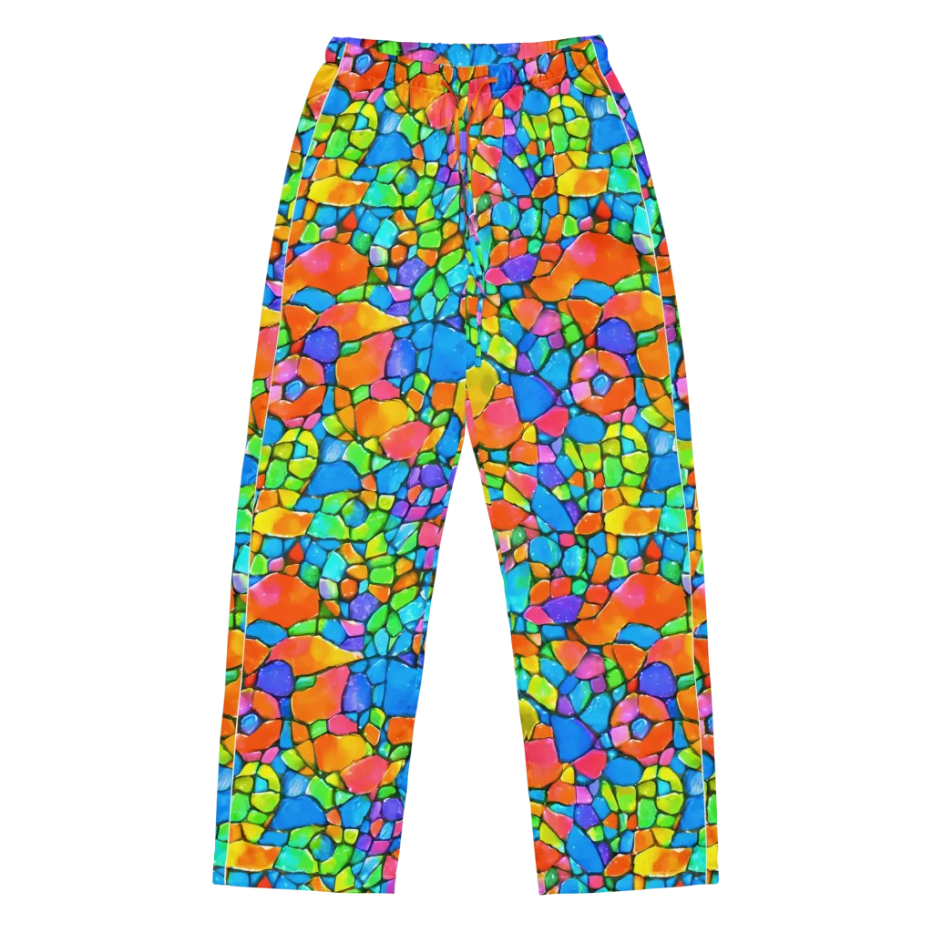 Prismatic Mosaic on Women's Pajama Pants — Front