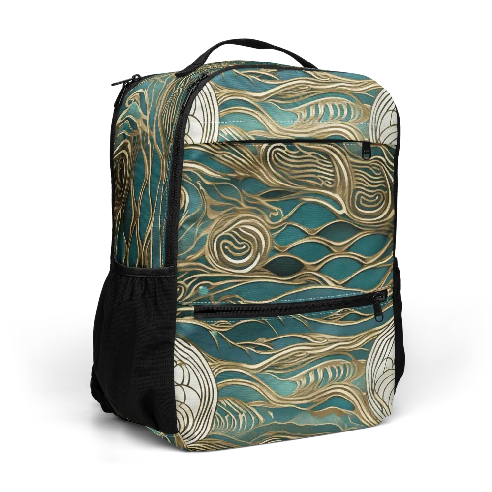 Gilded Tidal Flow on Utility Backpack — Right Front