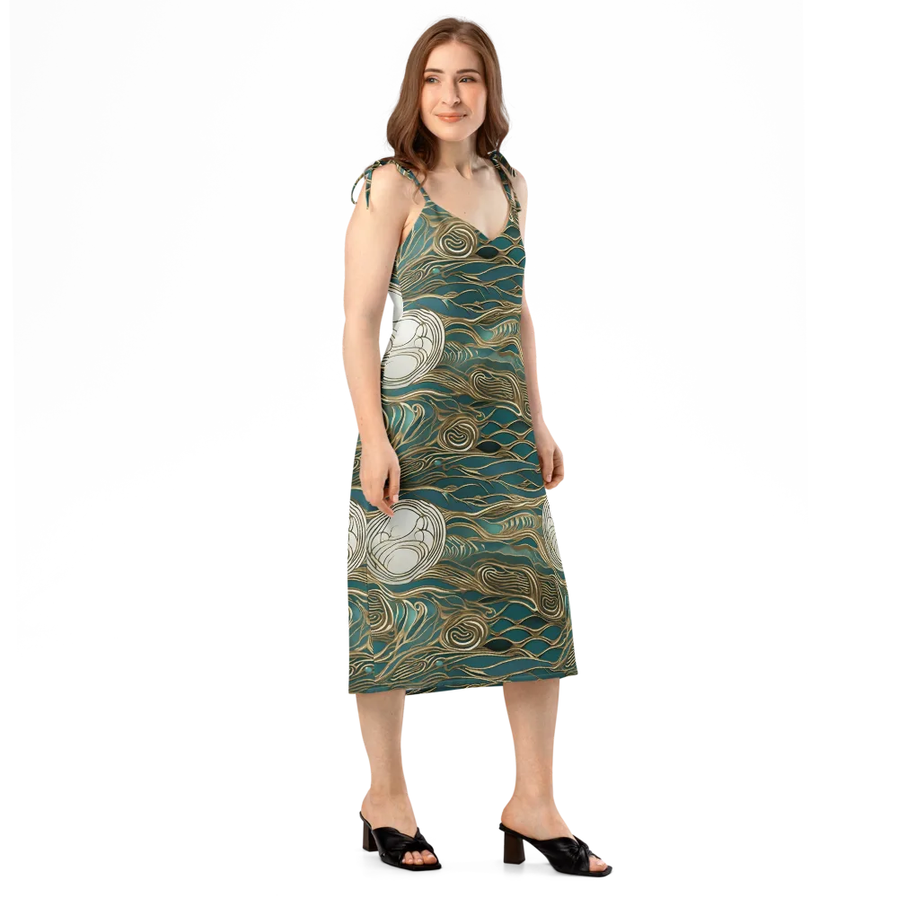 Gilded Tidal Flow on Slip Dress — Right Front