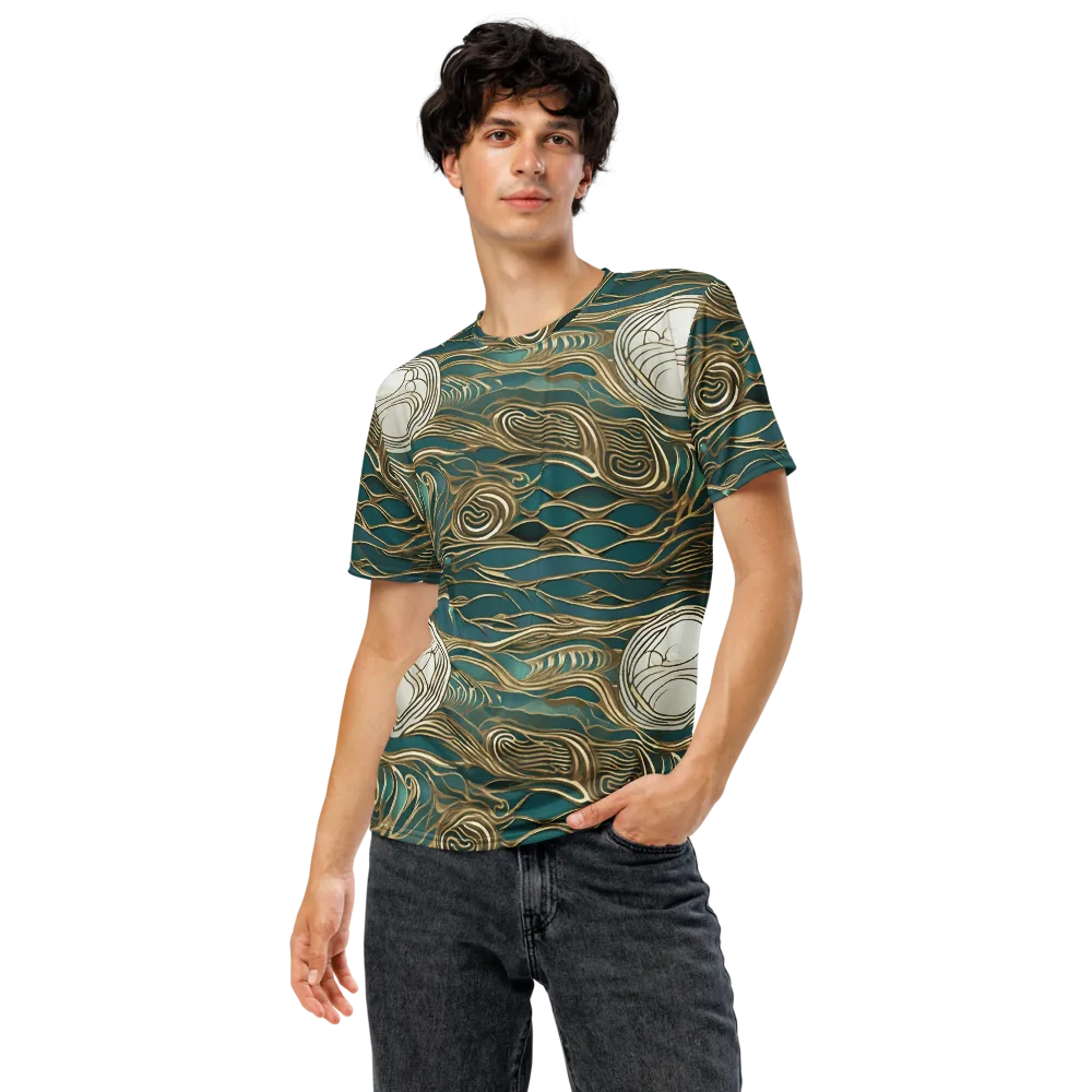 Gilded Tidal Flow on Men's Crew Neck T-Shirt — Front