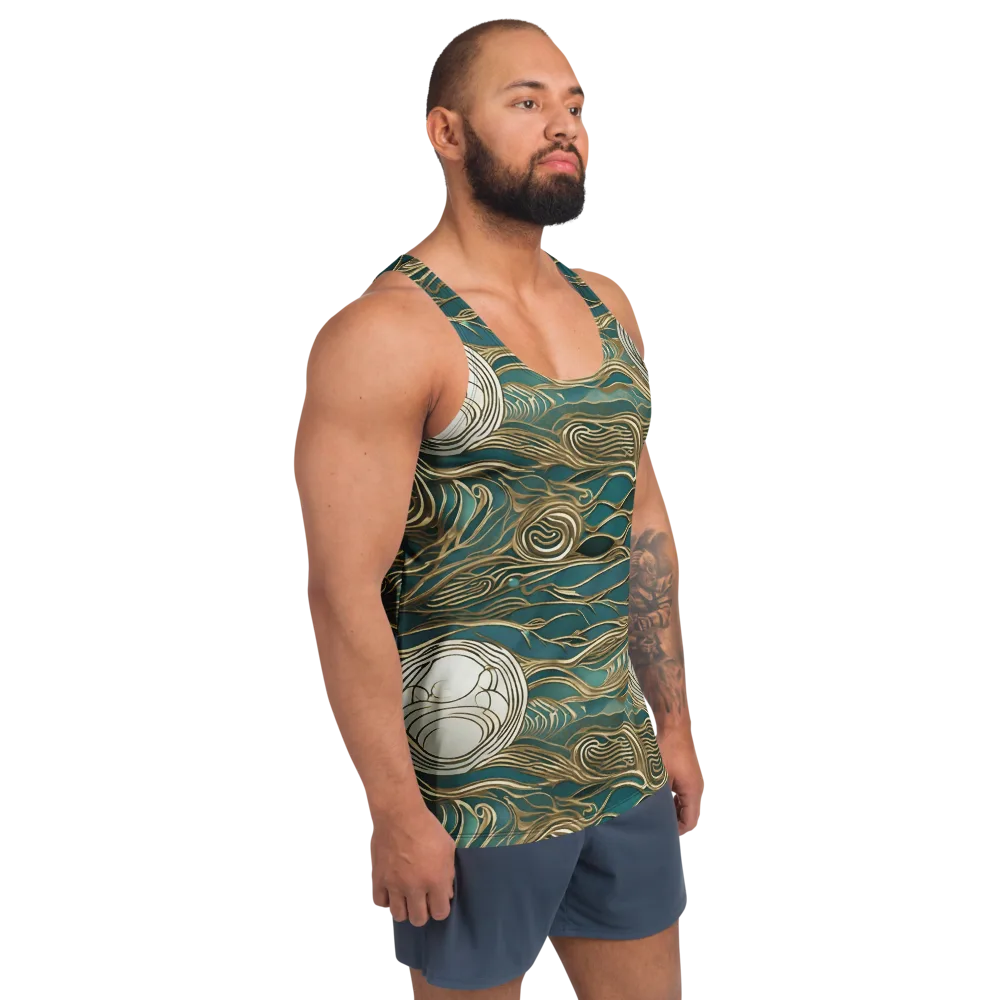 Gilded Tidal Flow on Men's Tank Top — Right Front