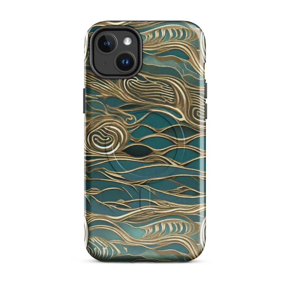 Gilded Tidal Flow on MagSafe Tough Case for iPhone® — Front