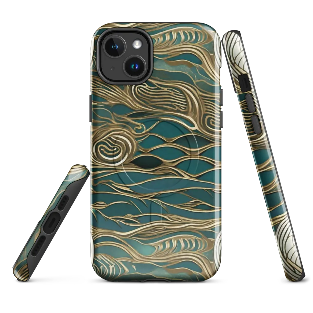 Gilded Tidal Flow on MagSafe Tough Case for iPhone® — Front