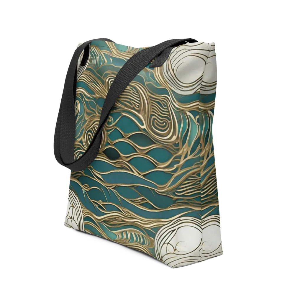 Gilded Tidal Flow on Tote Bag — Front
