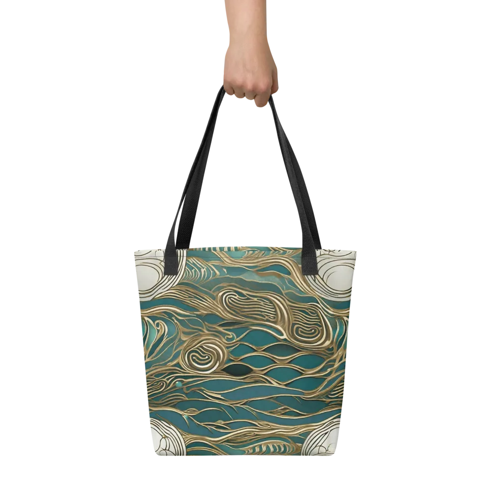 Gilded Tidal Flow on Tote Bag — Front