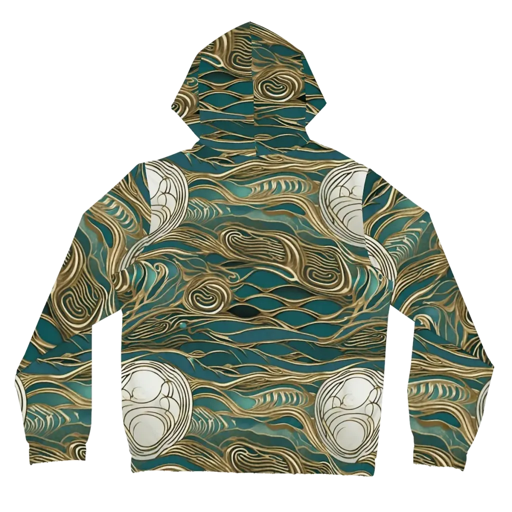 Gilded Tidal Flow on Women's Full-Zip Hoodie — Back