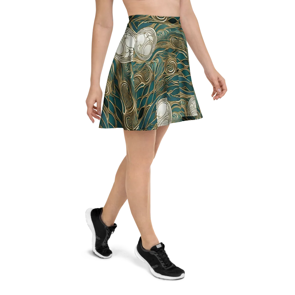Gilded Tidal Flow on Skater Skirt — Right