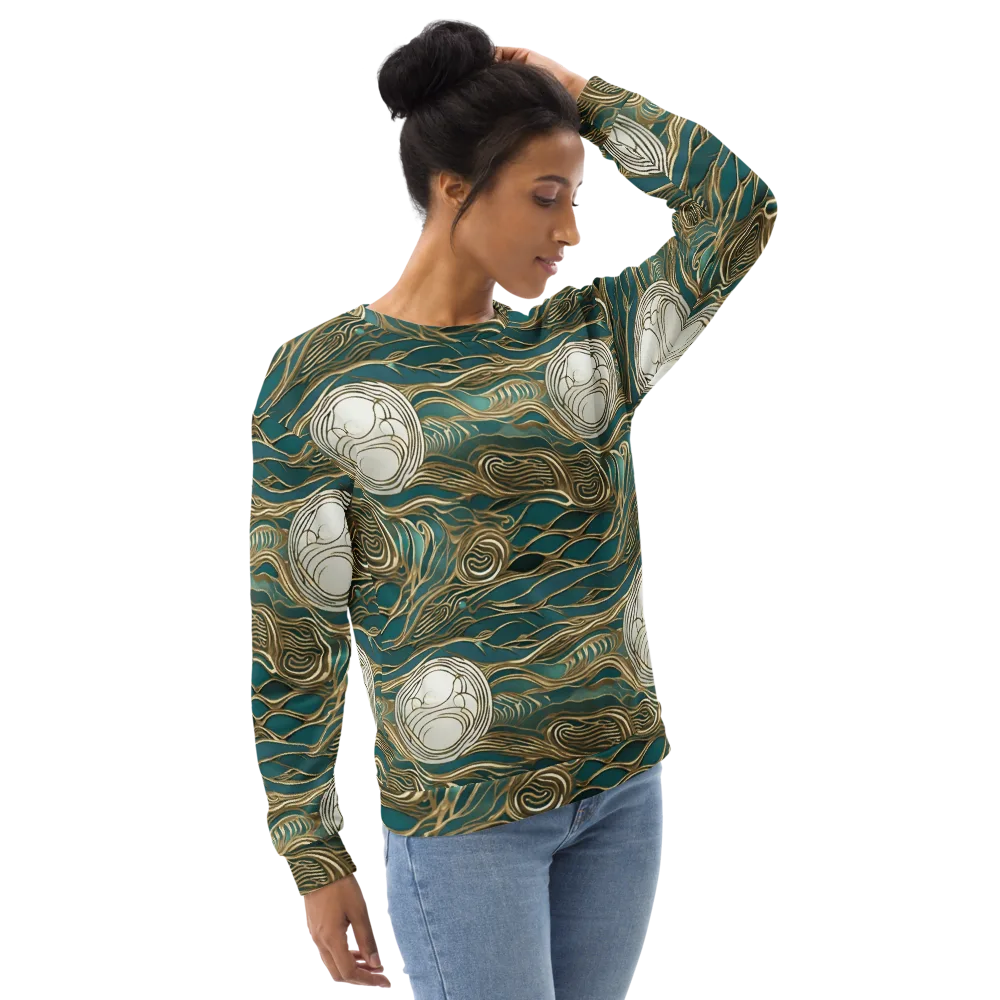 Gilded Tidal Flow on Sweatshirt — Right Front