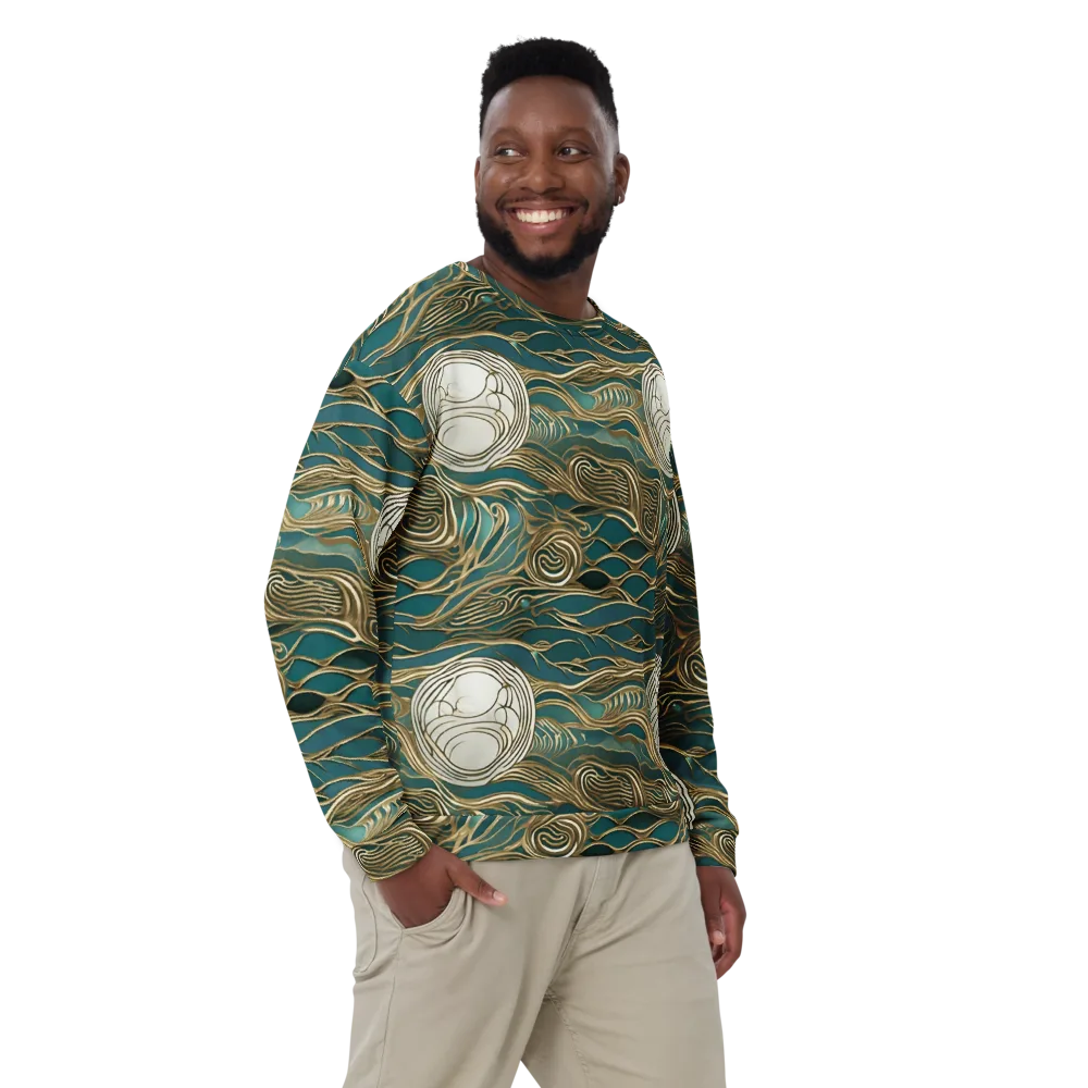 Gilded Tidal Flow on Sweatshirt — Front