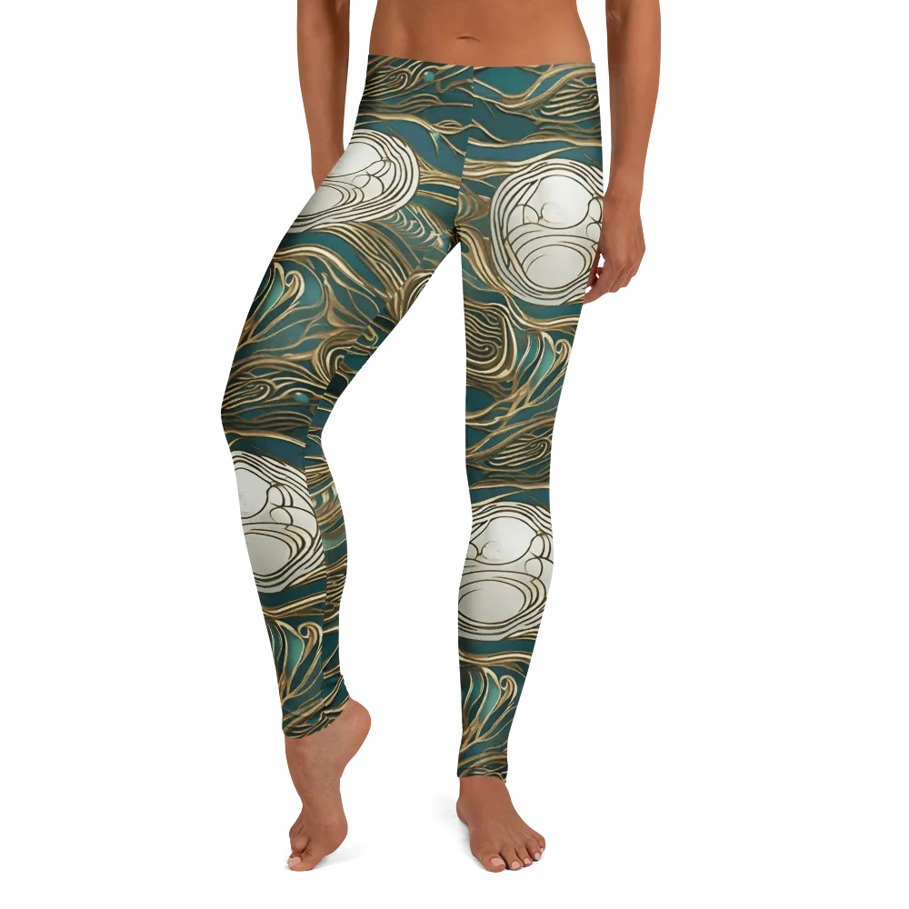 Gilded Tidal Flow on Leggings — Front