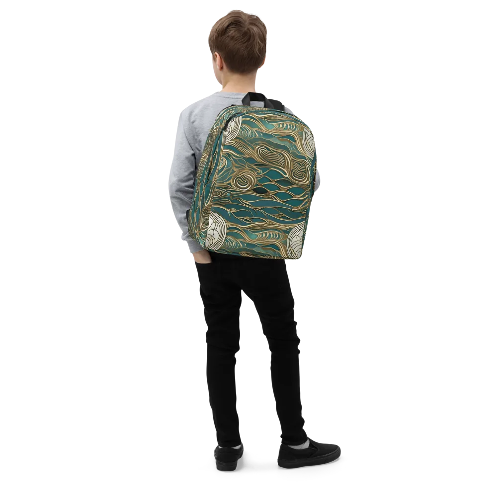 Gilded Tidal Flow on Minimalist Backpack — Right Front