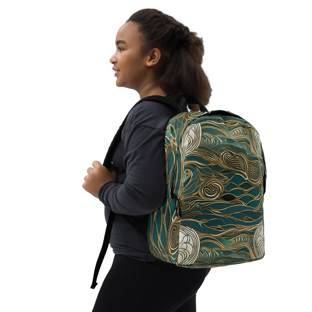 Gilded Tidal Flow on Minimalist Backpack — Right Front