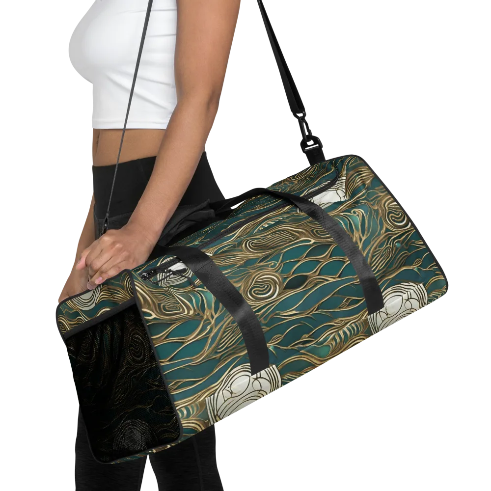 Gilded Tidal Flow on Duffle Bag — Front