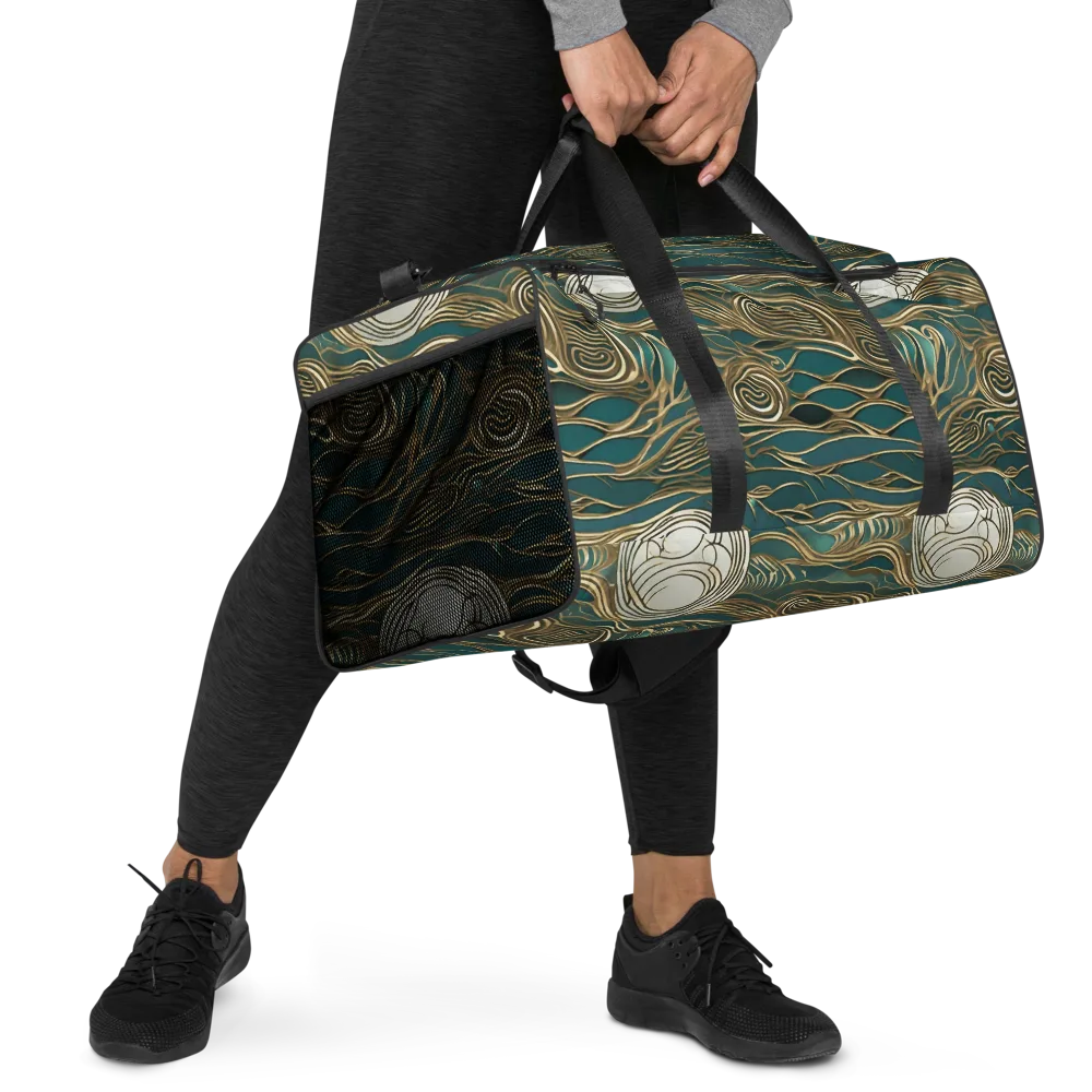 Gilded Tidal Flow on Duffle Bag — Right Front
