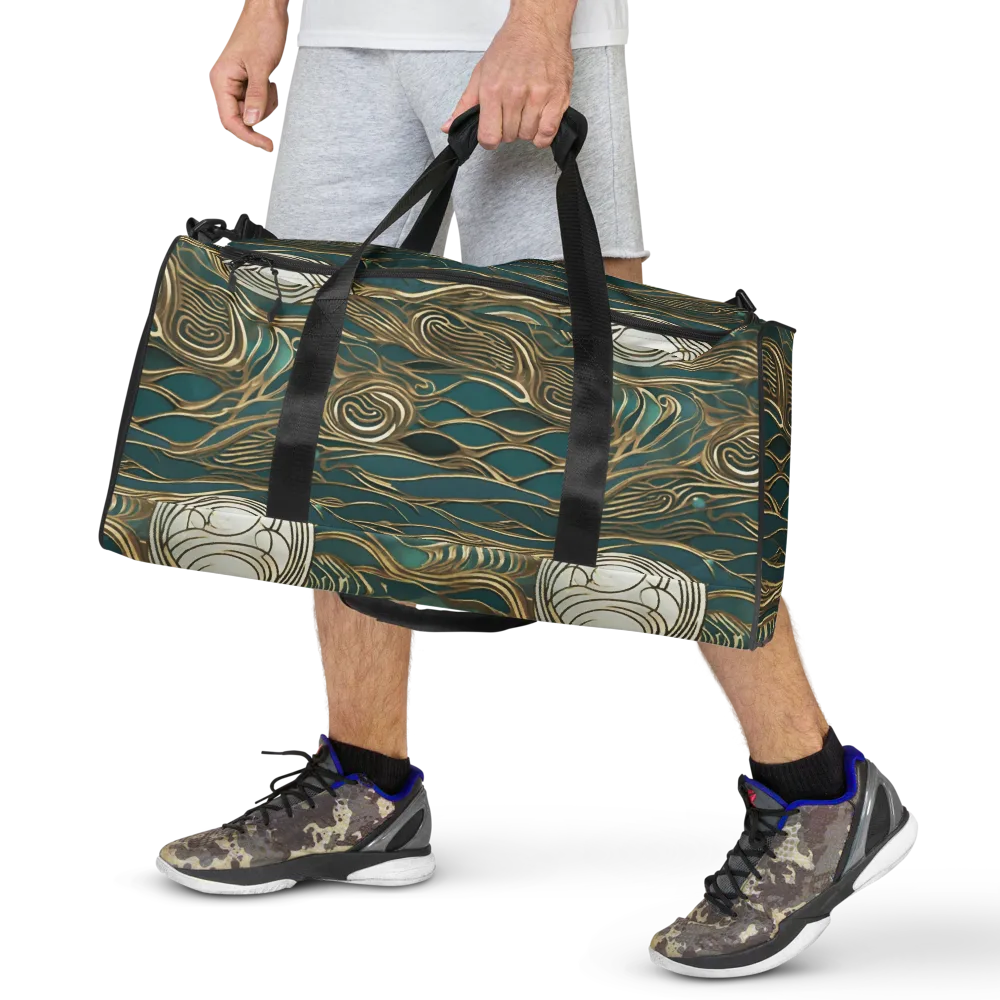 Gilded Tidal Flow on Duffle Bag — Front