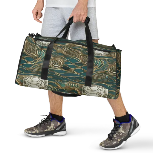 Gilded Tidal Flow on a Duffle Bag