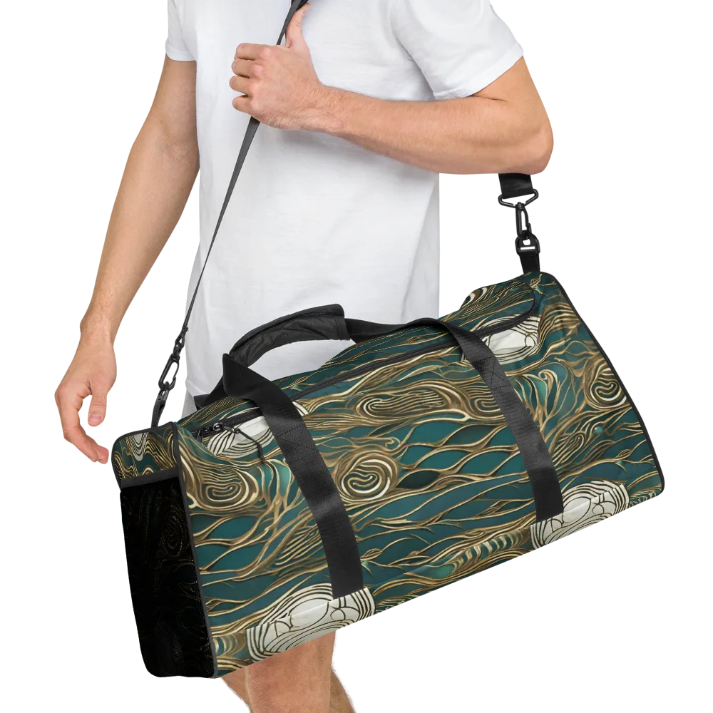 Gilded Tidal Flow on Duffle Bag — Right Front