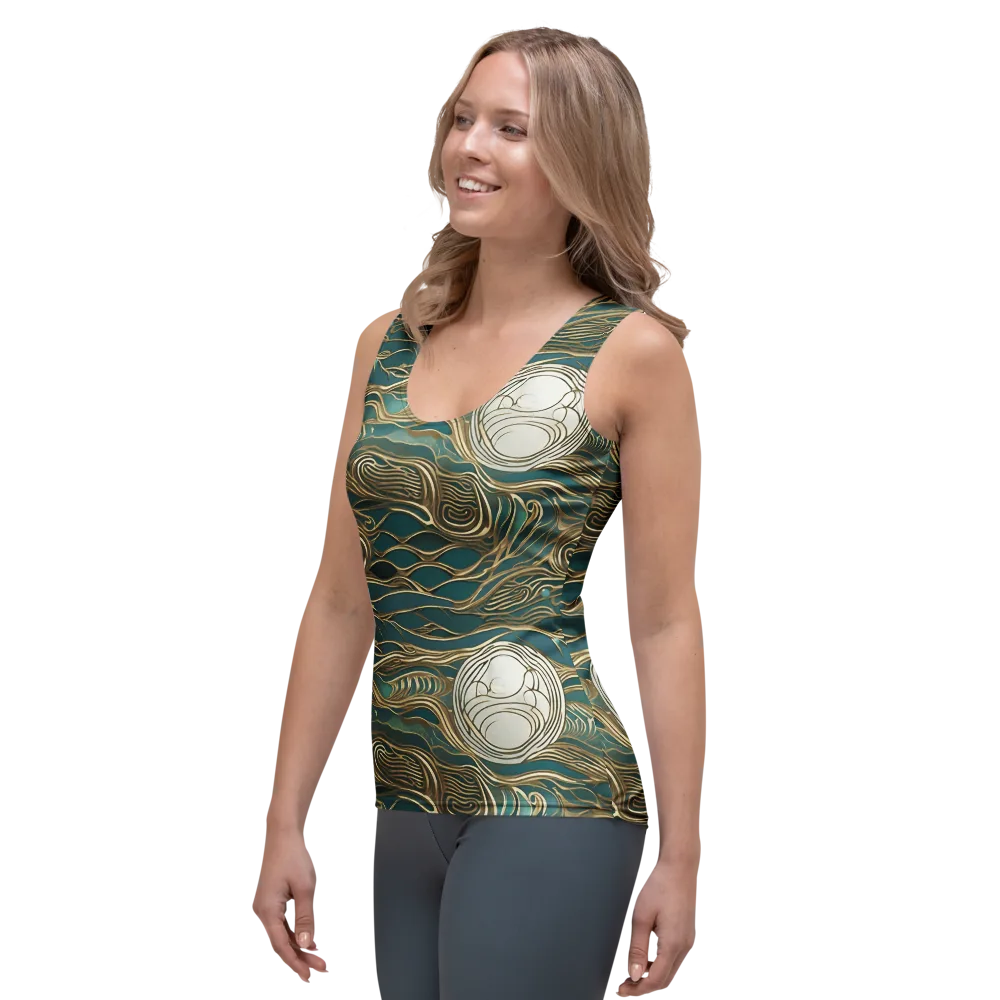Gilded Tidal Flow on Women's Tank Top — Left Front