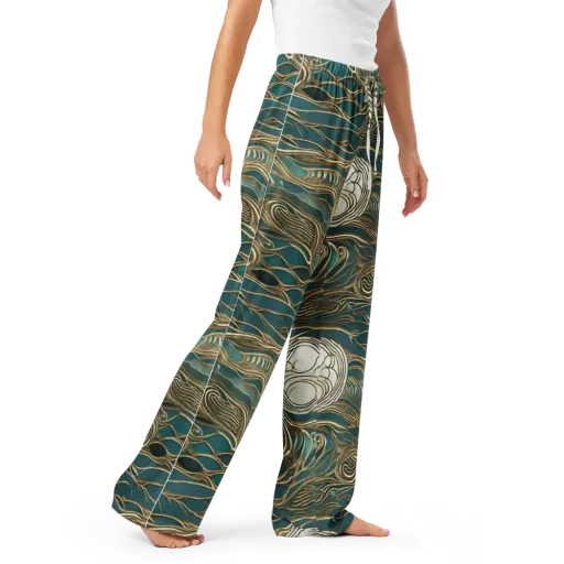 Gilded Tidal Flow on a Women's Pajama Pants