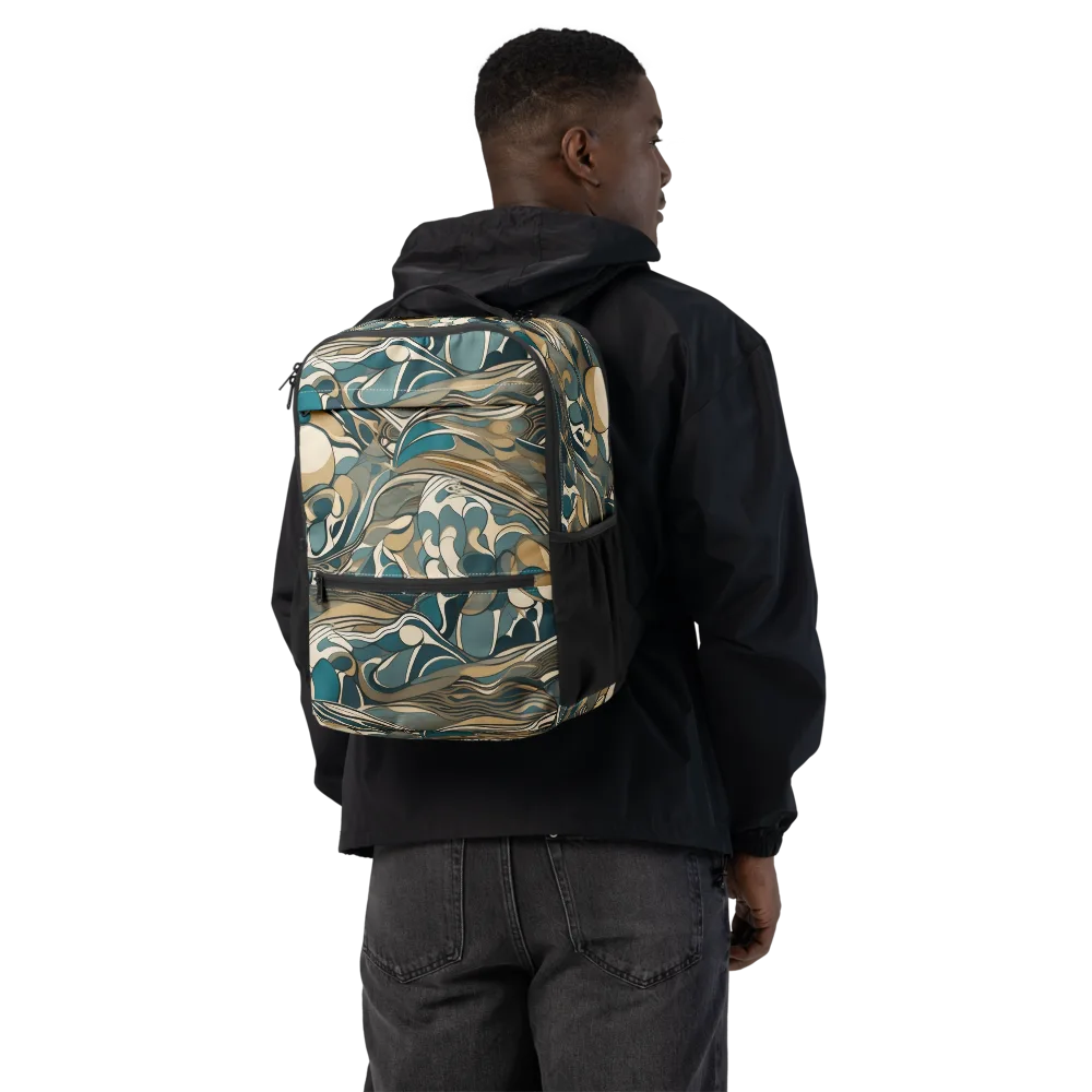 Marbled Current on Utility Backpack — Back