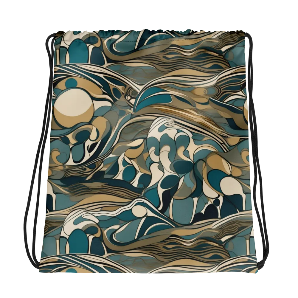 Marbled Current on Drawstring Bag — Photo