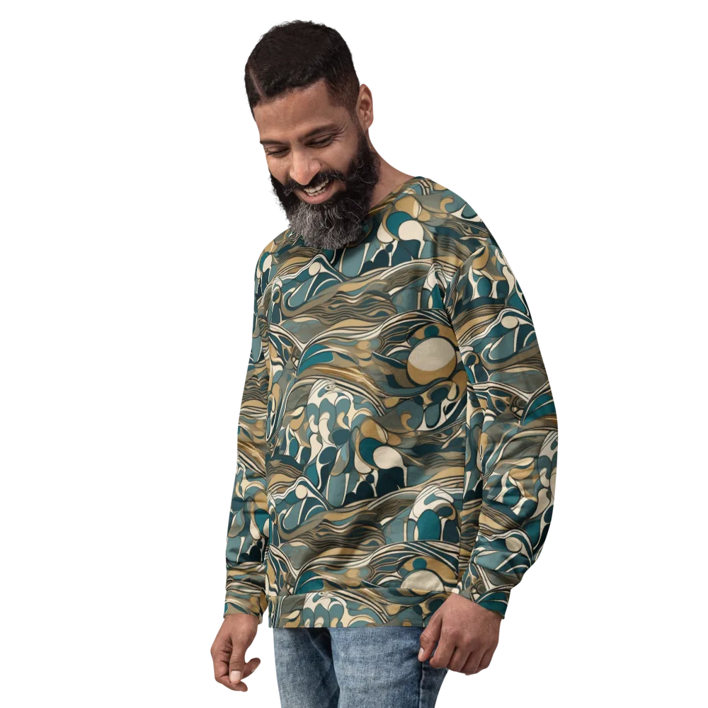 Marbled Current on Sweatshirt — Left Front