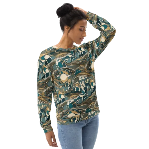 Marbled Current on a Sweatshirt