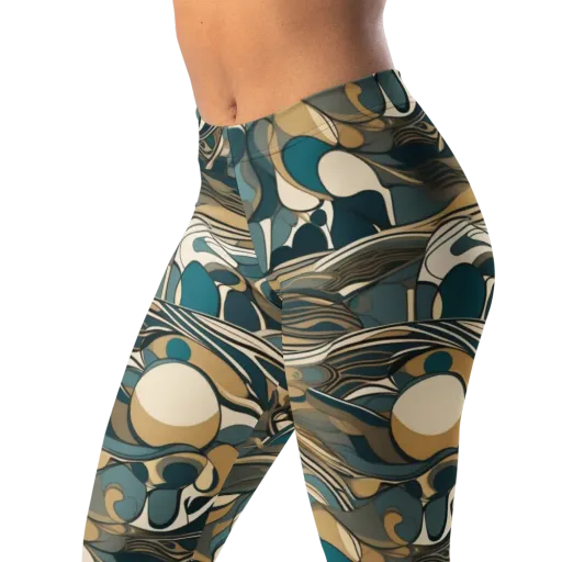 Marbled Current on a Leggings