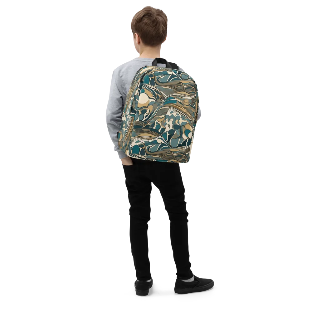 Marbled Current on Minimalist Backpack — Right Front