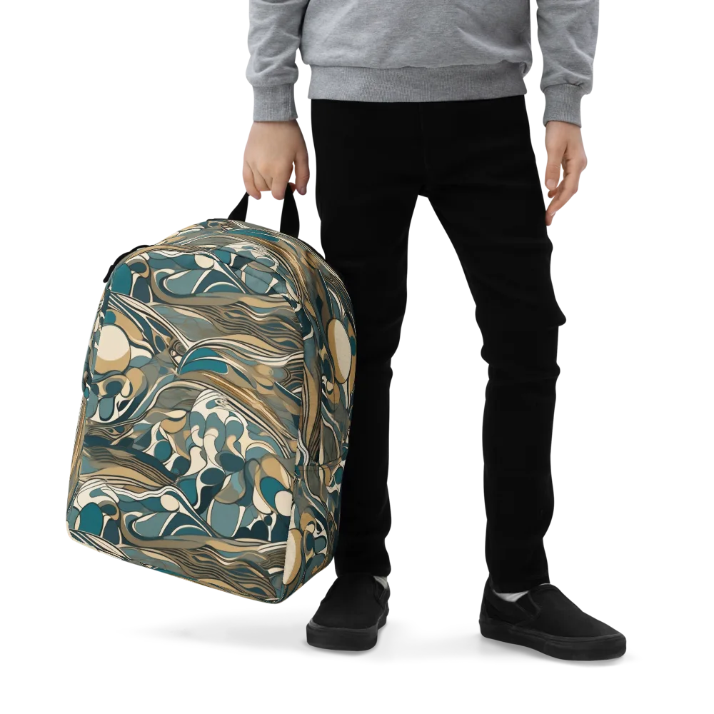 Marbled Current on Minimalist Backpack — Zoomed-in
