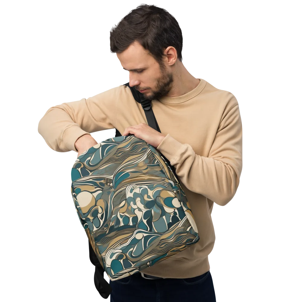 Marbled Current on Minimalist Backpack — Front