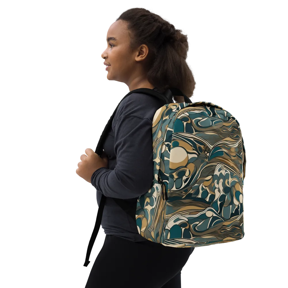 Marbled Current on Minimalist Backpack — Right Front