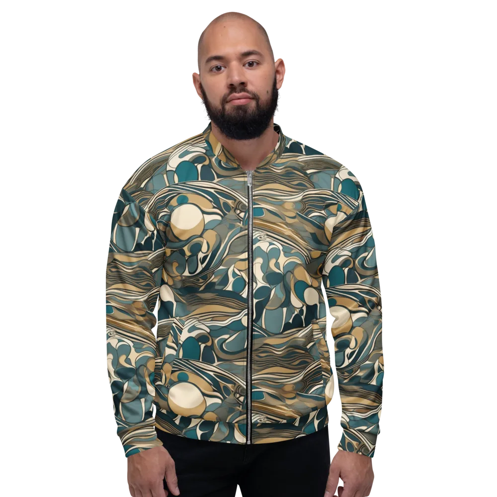 Marbled Current on Bomber Jacket — Front