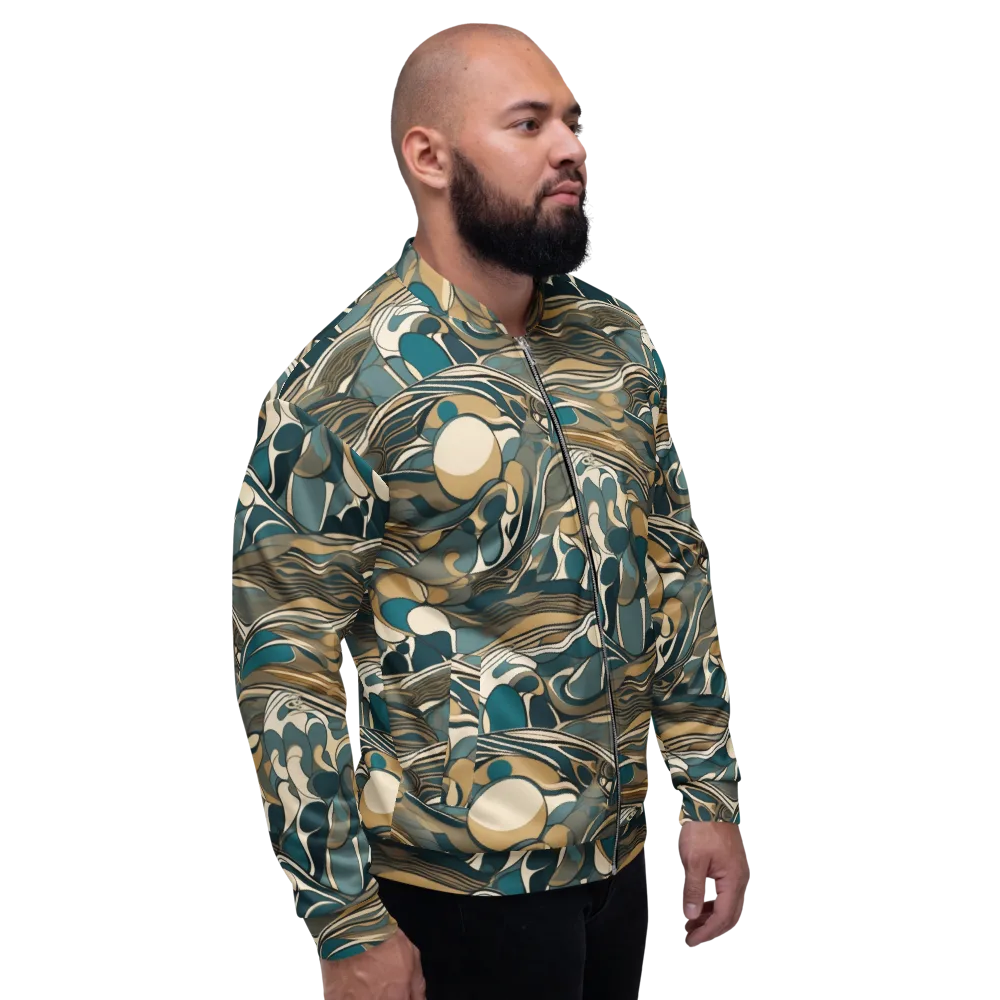 Marbled Current on Bomber Jacket — Right
