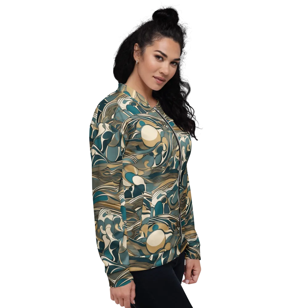 Marbled Current on Bomber Jacket — Right